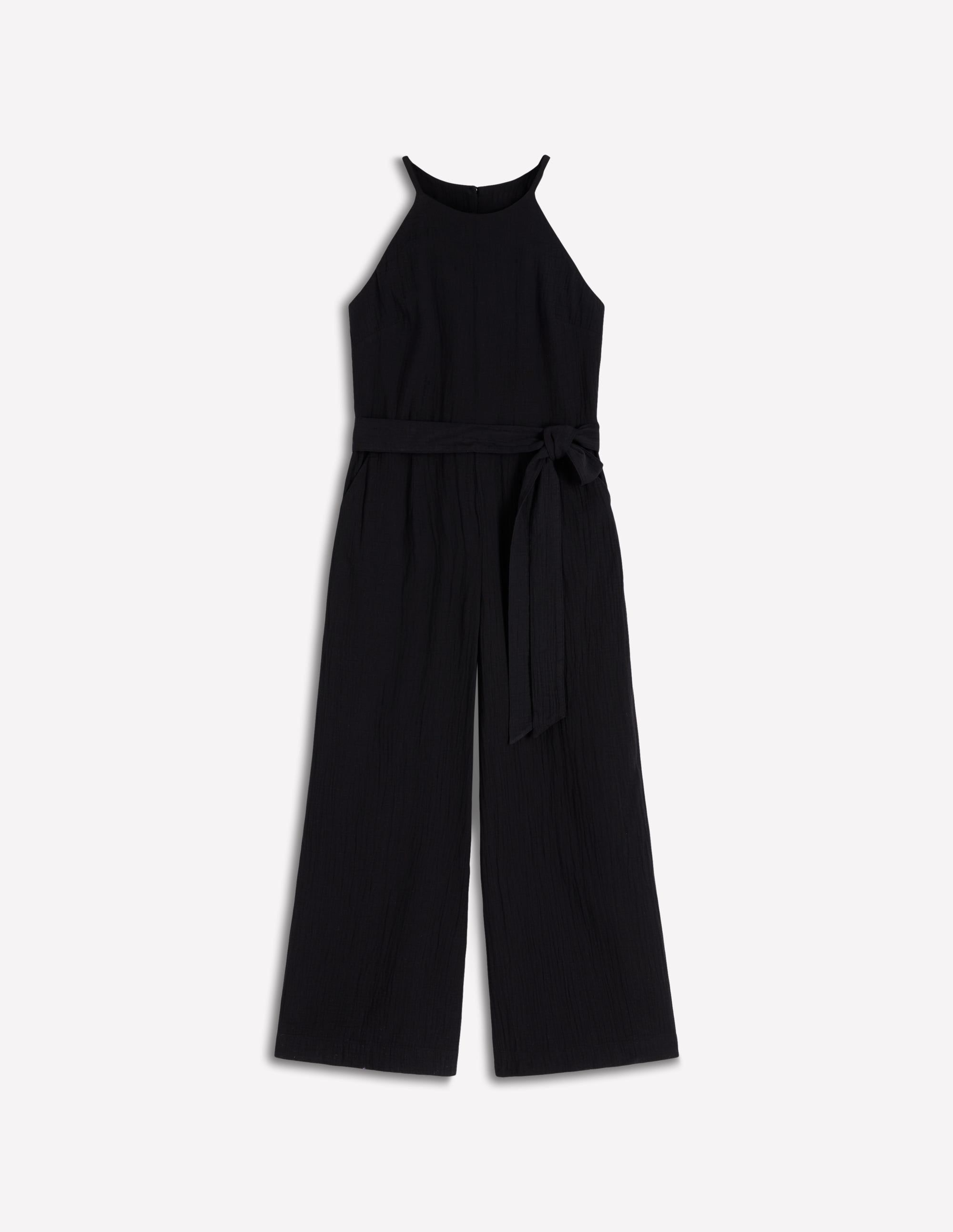 Rosa Double Cloth Jumpsuit-Black