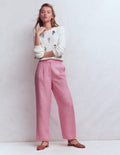 Bloomsbury Linen Pants-Meadowsweet Pink Chambray