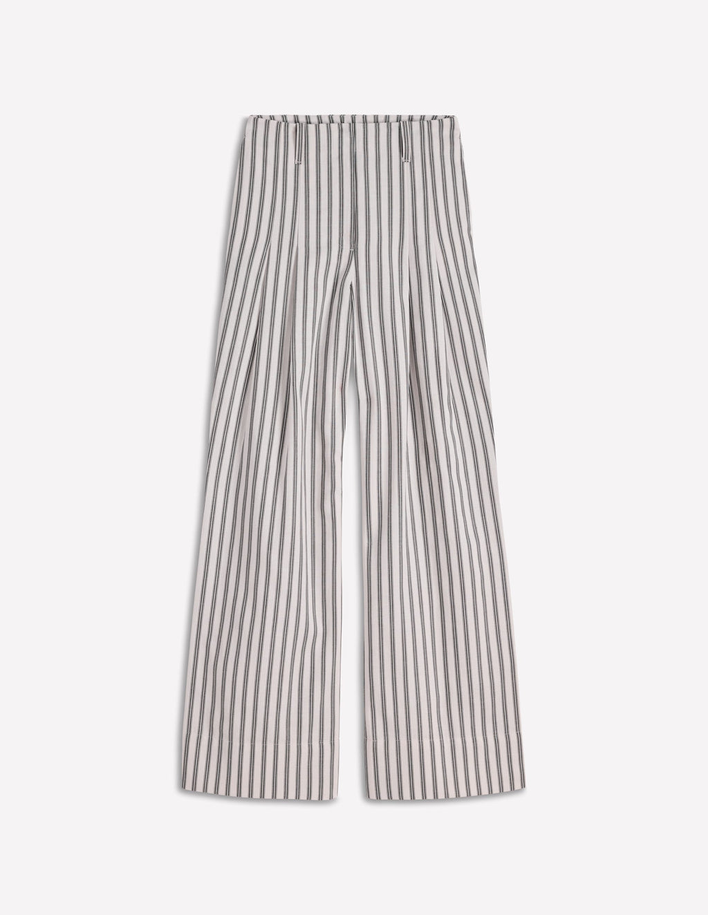 Mayfair Tailored Pants-Ivory, Navy Stripe