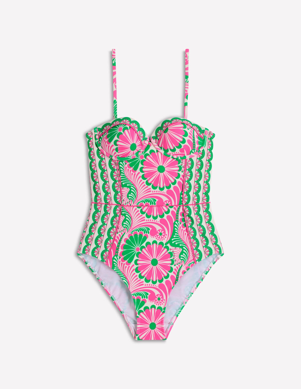 Rhodes Cup Sized Swimsuit-Pink, Euphoric Gardens