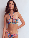 Minori Halter Tie Bikini Top-Multi, Enchanted Paisley