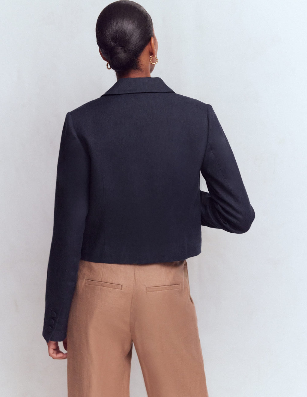 Dartmouth Linen Blazer-Navy
