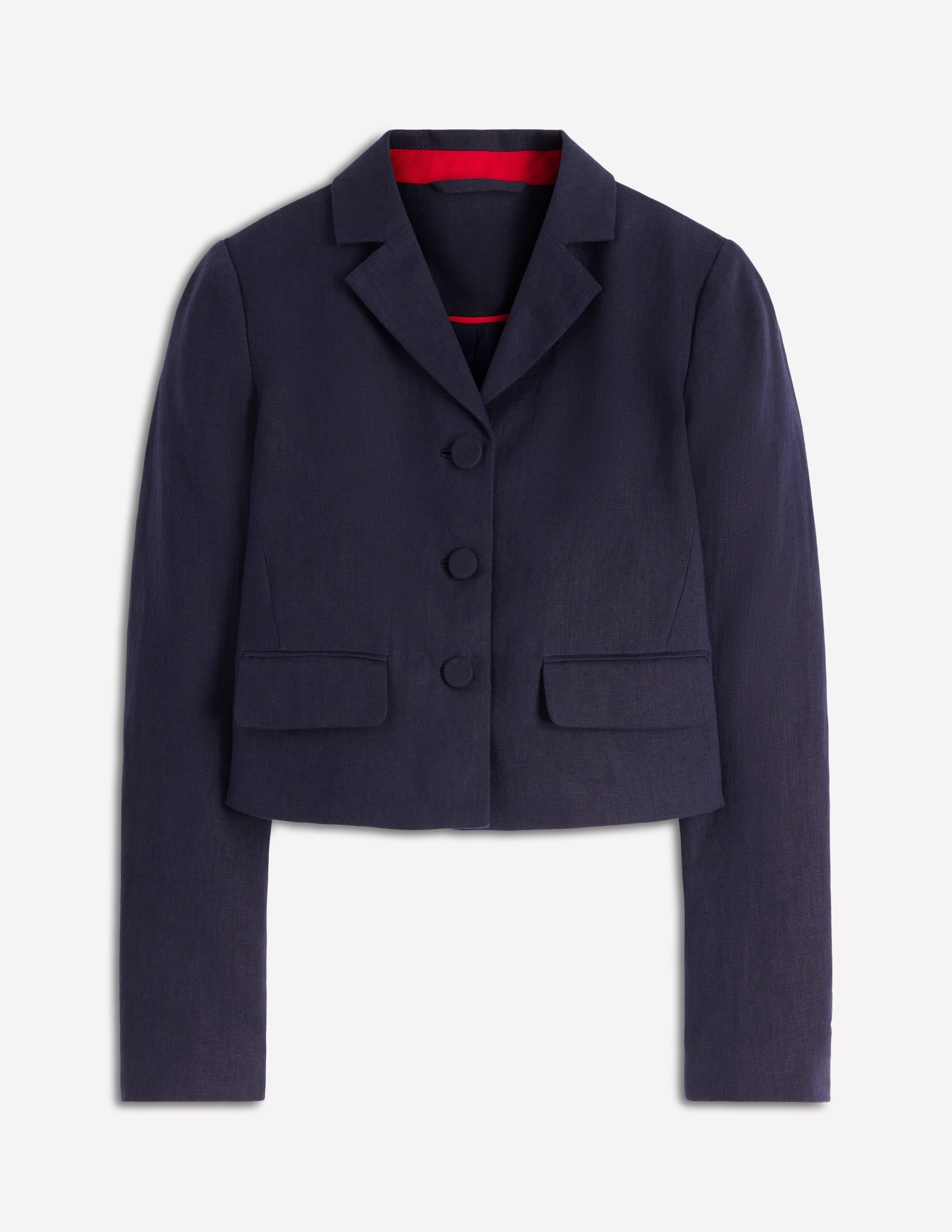 Dartmouth Linen Blazer-Navy