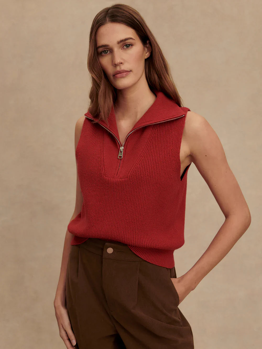 Amina Half Zip Knit