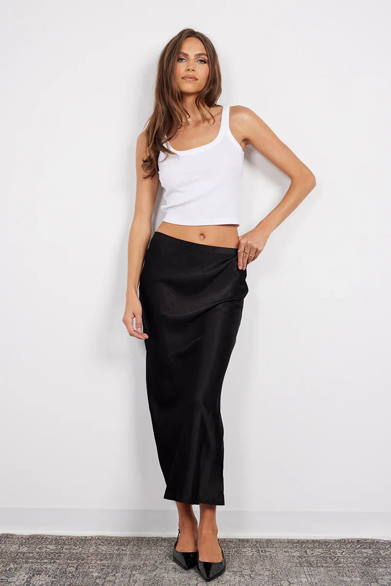 Bias Cut Maxi Skirt