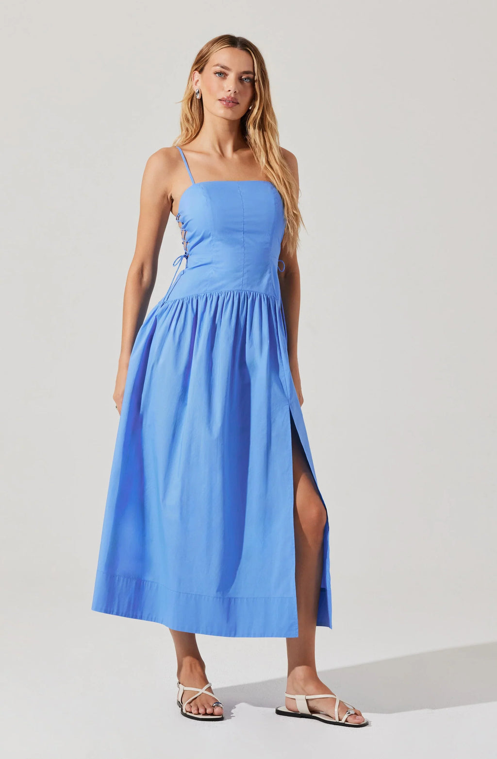 ASTR Karah Drop Waist Cutout Dress