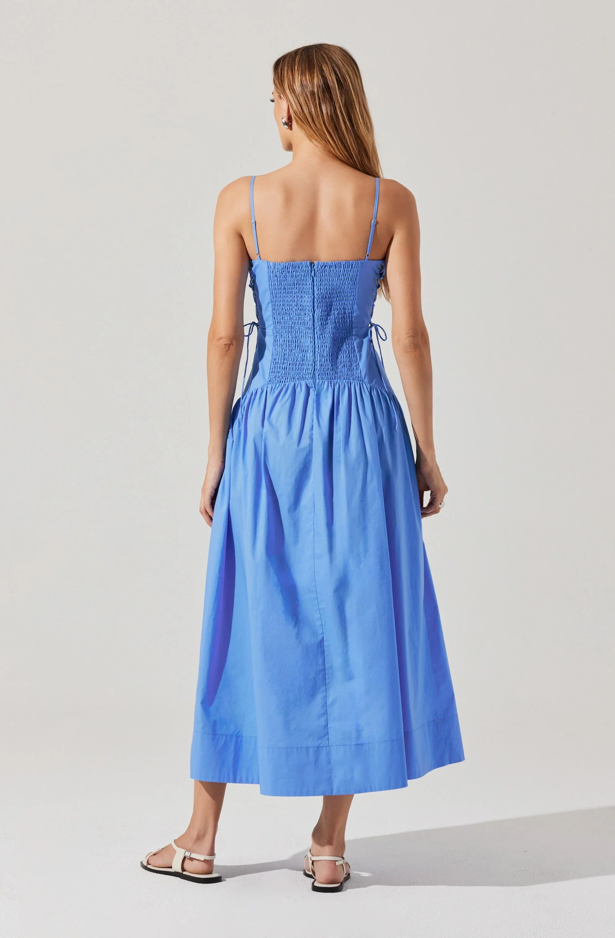 ASTR Karah Drop Waist Cutout Dress