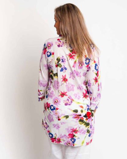 Long summer top in Lilac Pink
