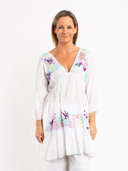 Hand Embroidered Soft Cotton Top