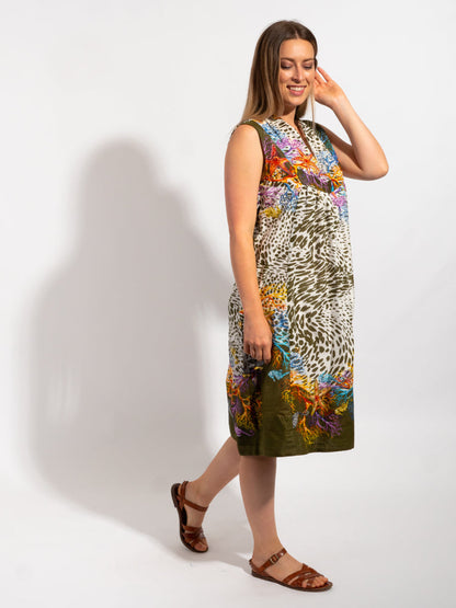 Kuranda Dress in Olive Leopard