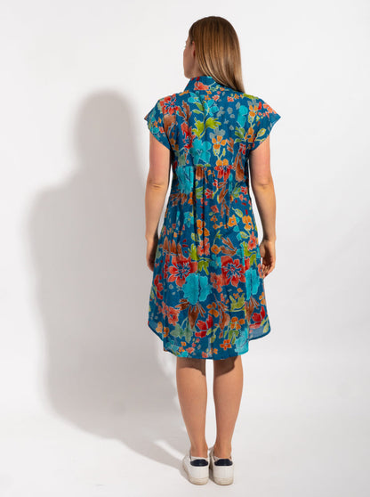 Cabarita Dress in Blue Floral
