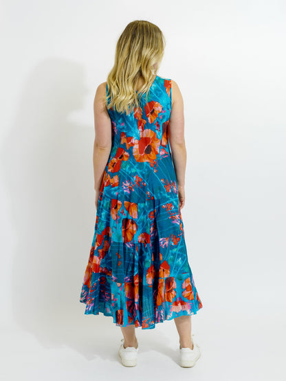 Daydream Dress in Sea Green Poppy