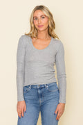 Alie U-Neck Rib Longsleeve