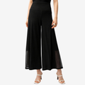 Joseph Ribkoff Silky Knit Mesh Insert Wide Leg Pull-On Pants