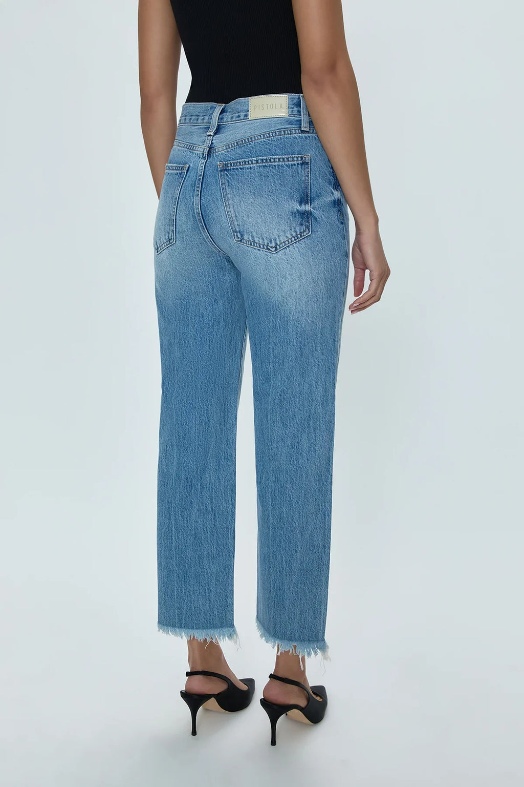 PISTOLA Cassie Super High Rise Straight Crop Women's Jean