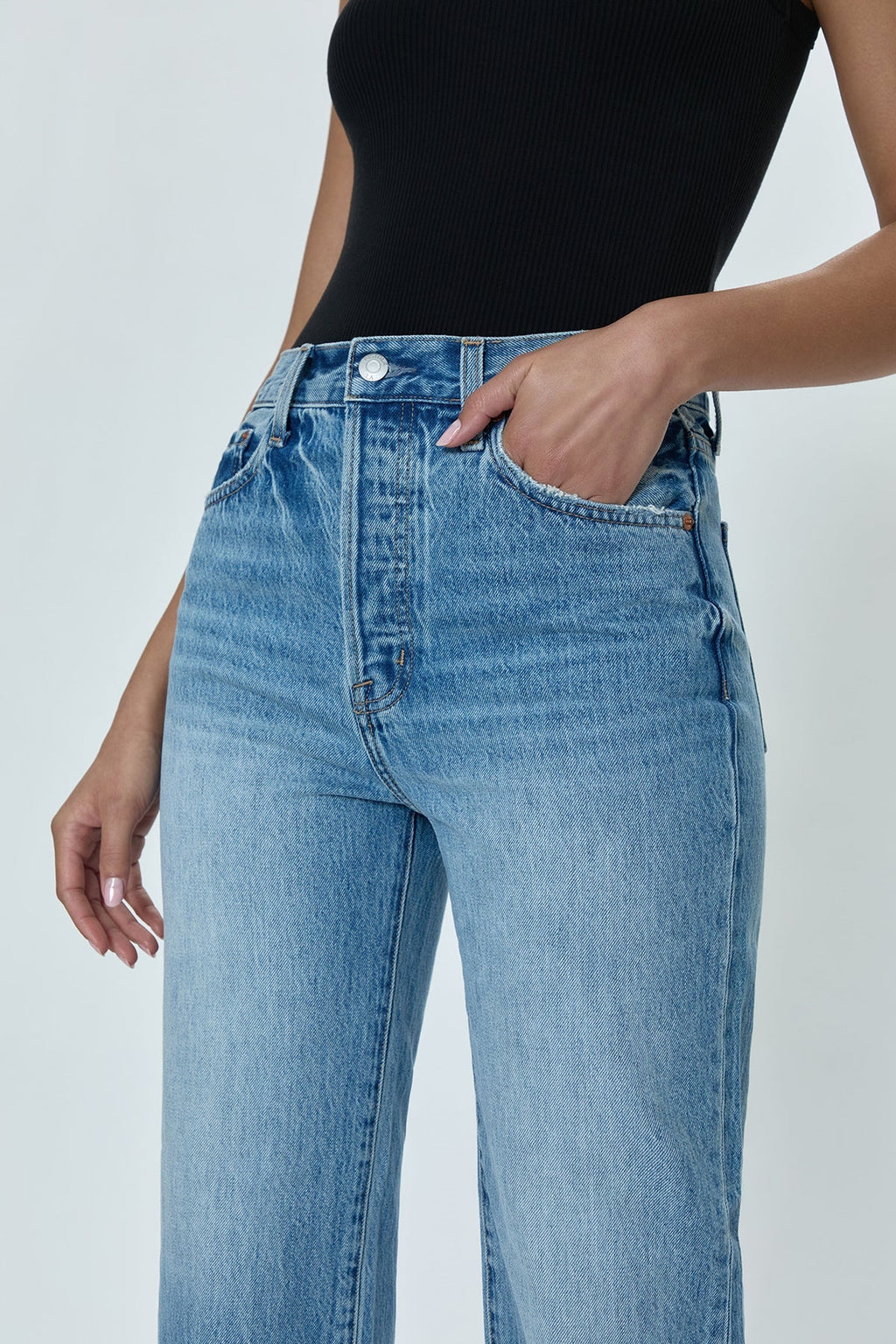 PISTOLA Cassie Super High Rise Straight Crop Women's Jean