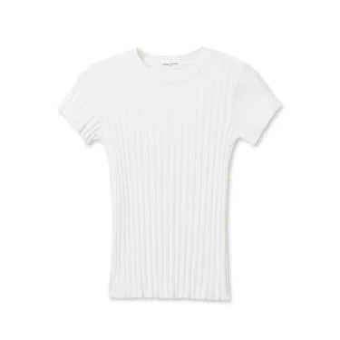 Perfect White Tee Suri Rib Crewneck