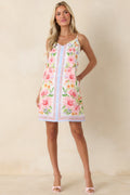 Gonna Go My Way Pink Multi Floral Button Front Mini Dress