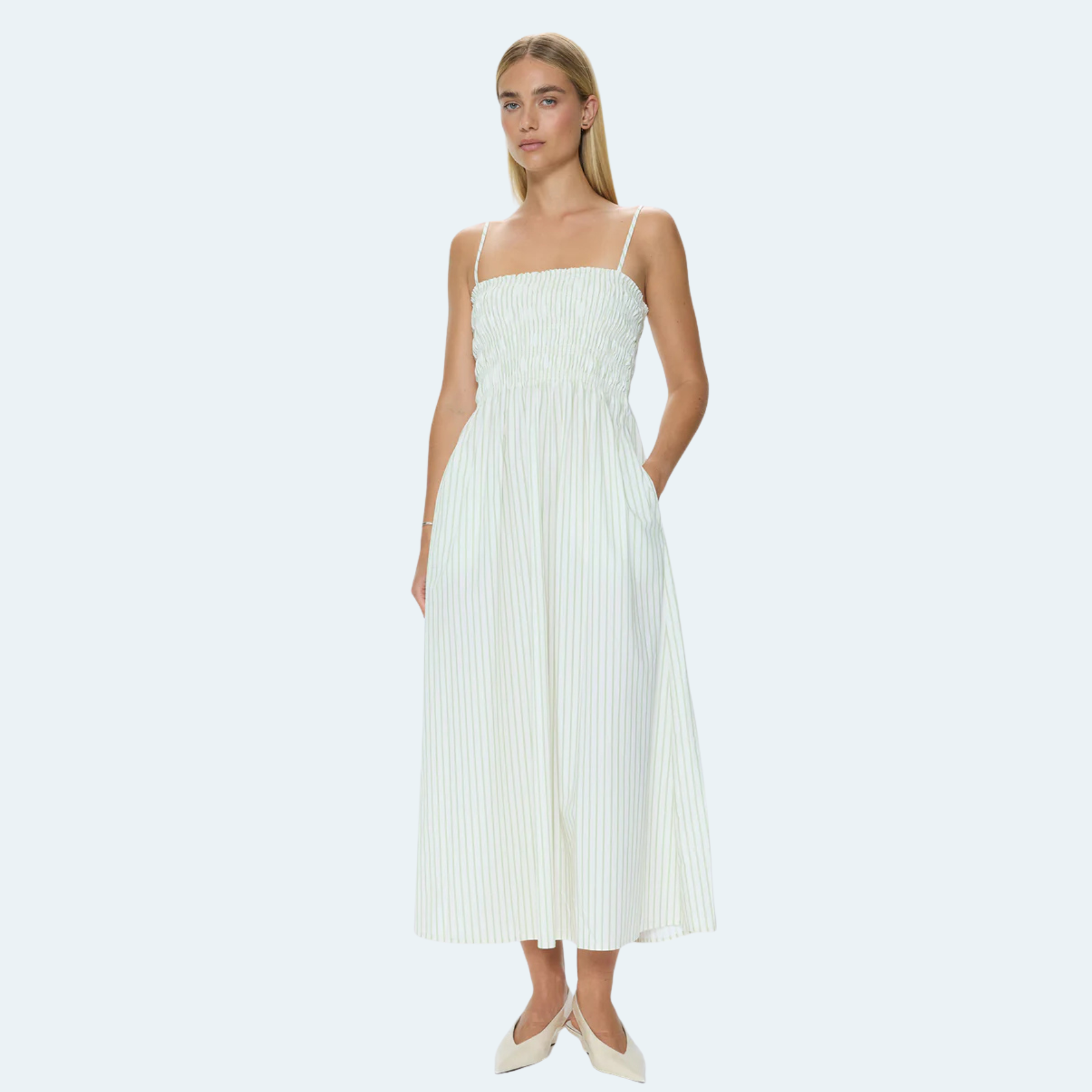 PISTOLA Bianca Shirred Bodice Dress
