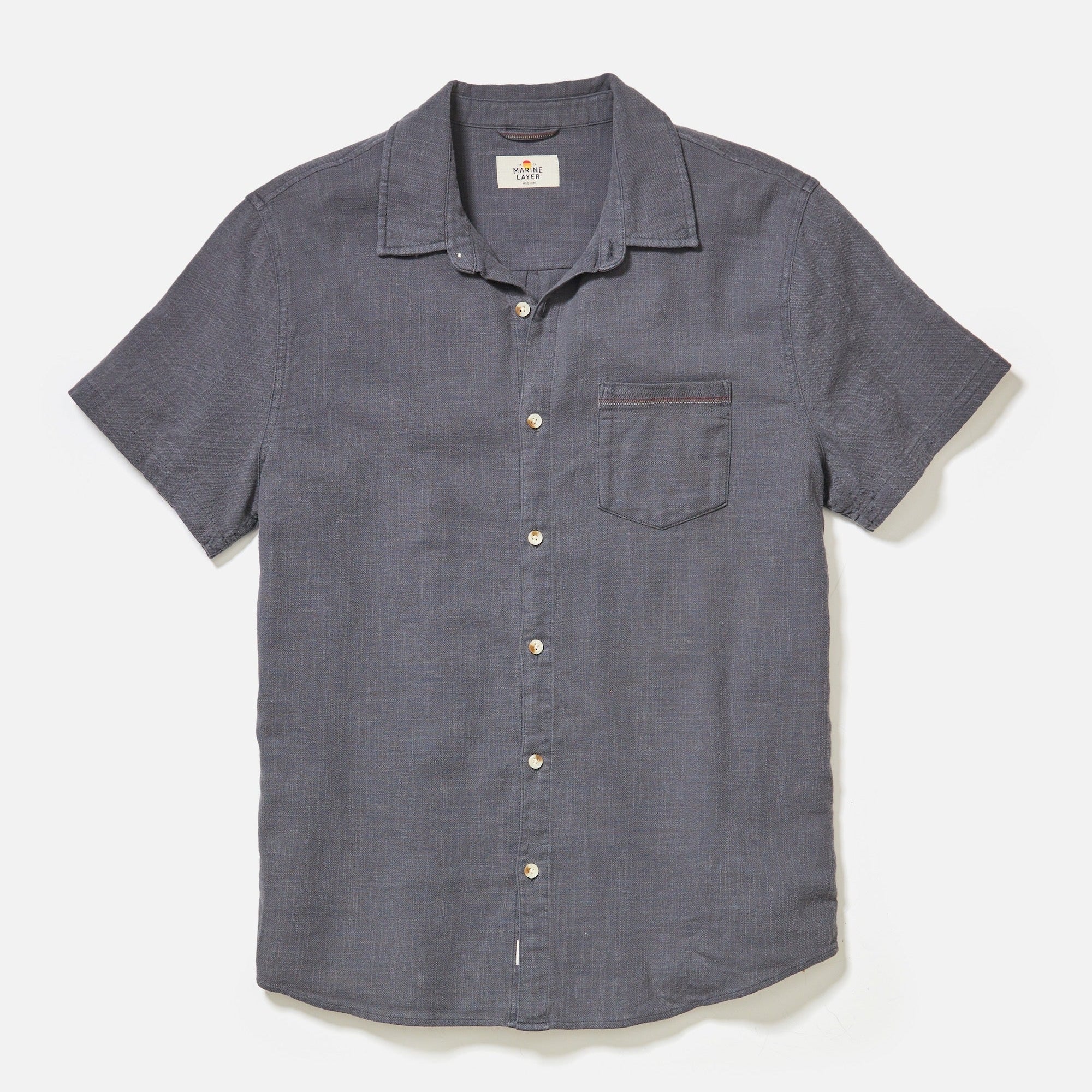 Marine Layer Classic Stretch Selvage Short Sleeve Shirt
