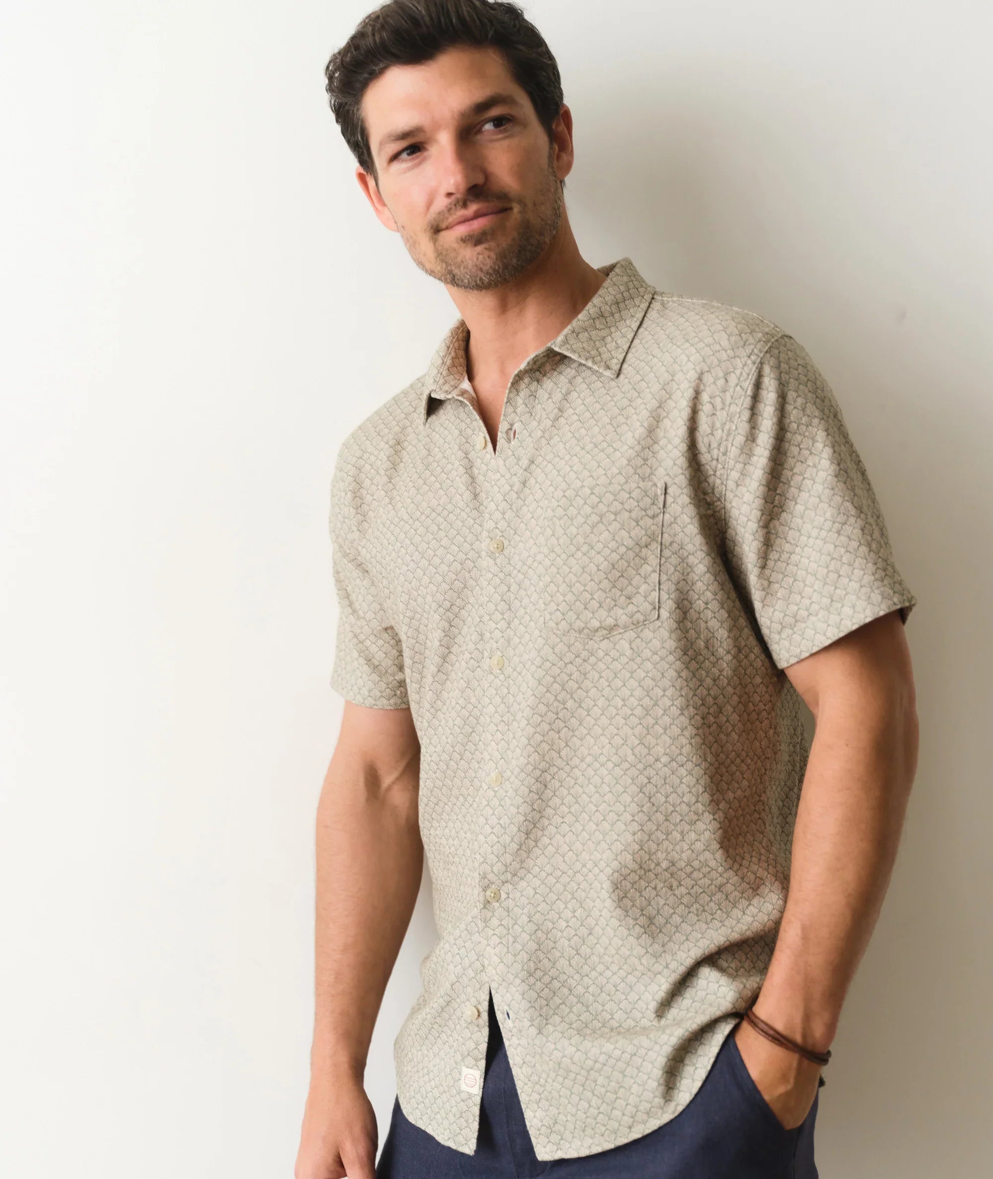 Marine Layer Classic Stretch Selvage Short Sleeve Shirt
