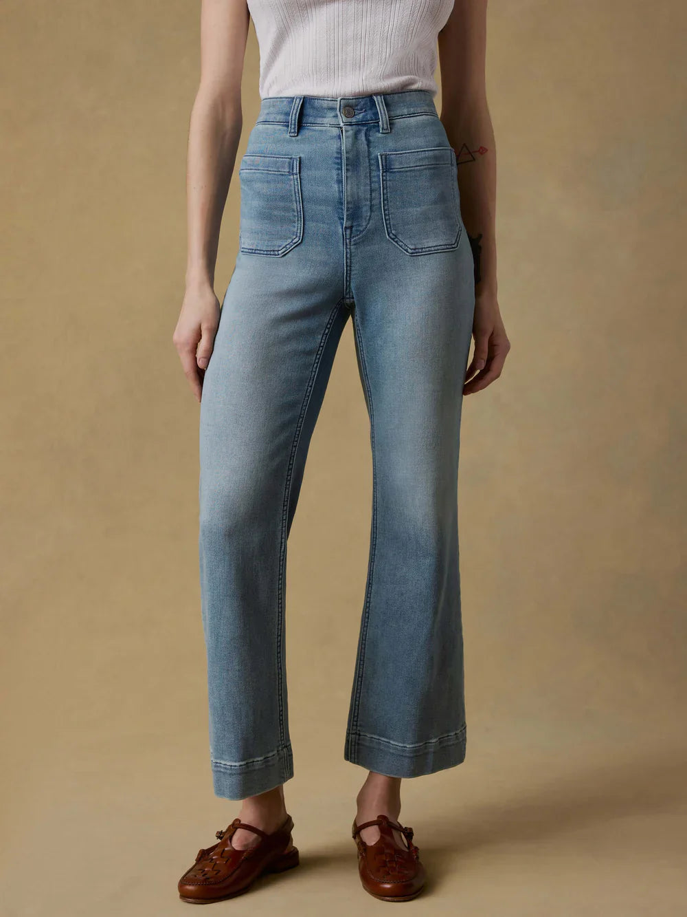 Faherty Stretch Terry Patch Pocket Ankle Pant