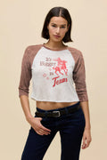 Its Bigger In Texas Burnout Raglan Tee