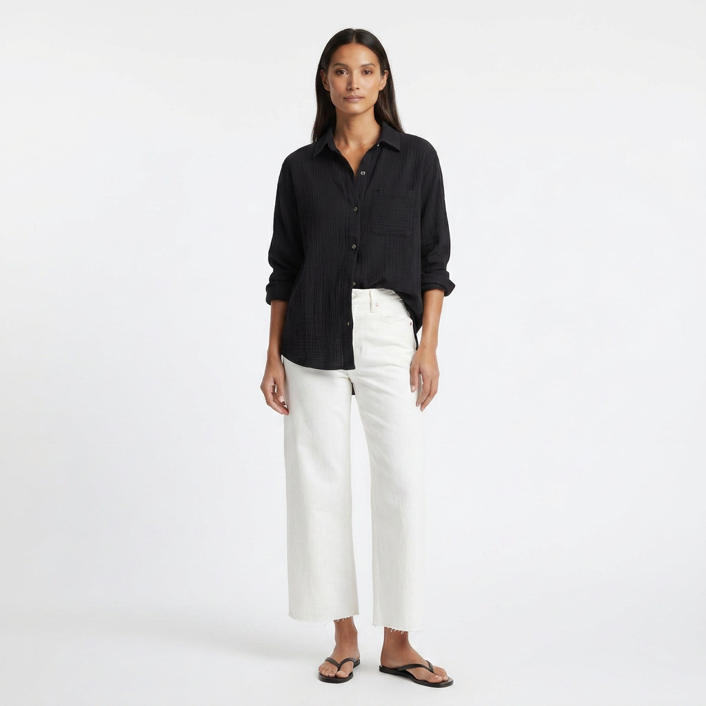 Jane Relaxed Double Cloth Shirt
