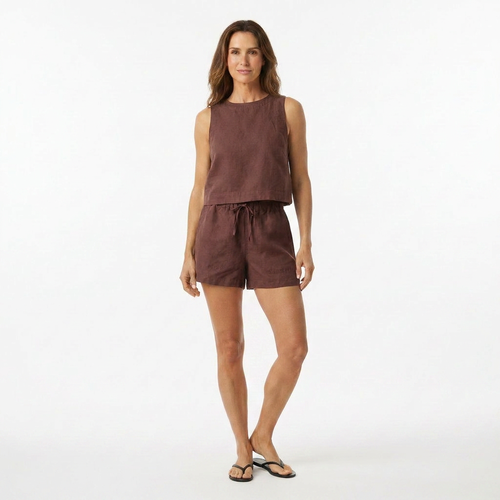 Linen Drawstring Short