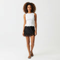 Everyday Satin Lace Mini Skirt
