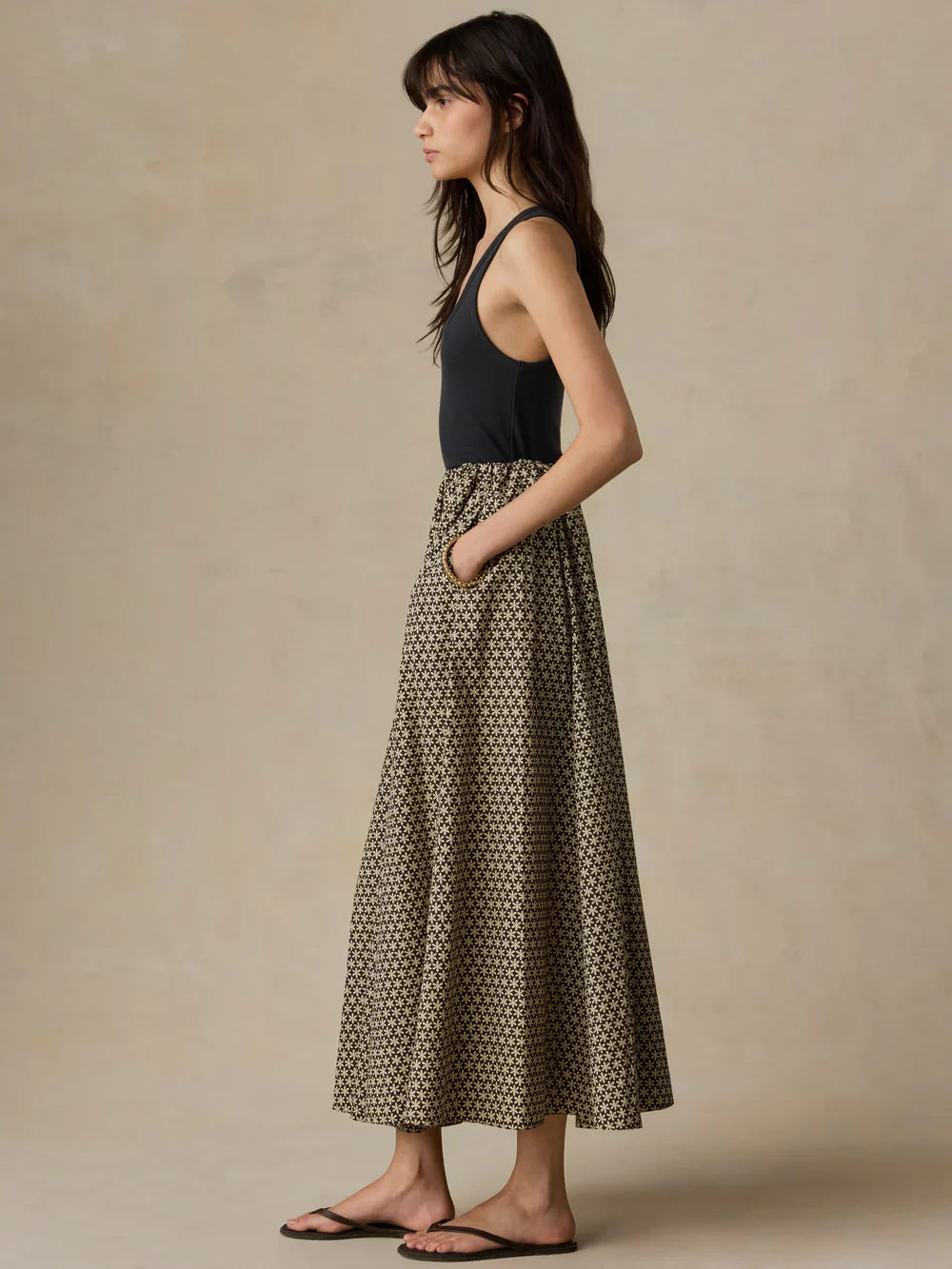 Faherty Coastal Poplin Nera Skirt