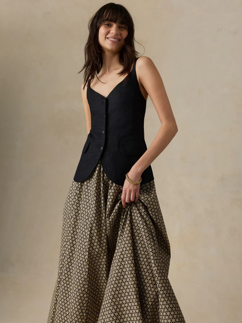 Faherty Coastal Poplin Nera Skirt