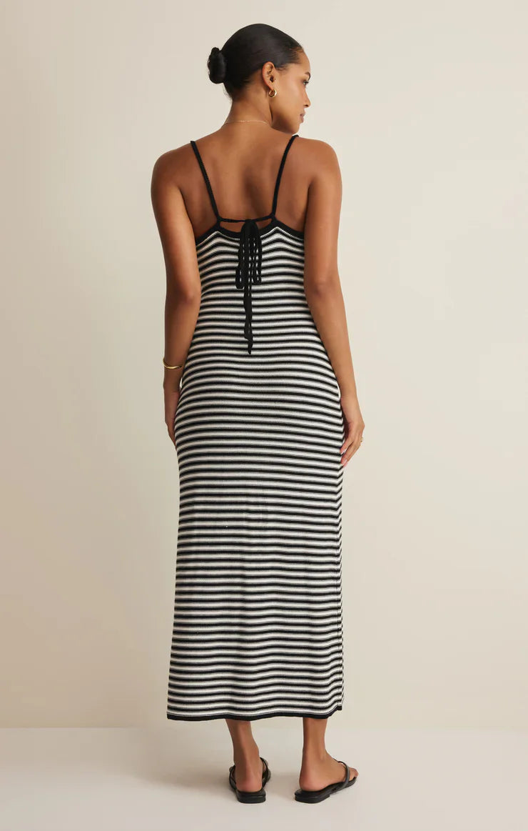 Majestic Striped Midi Dress