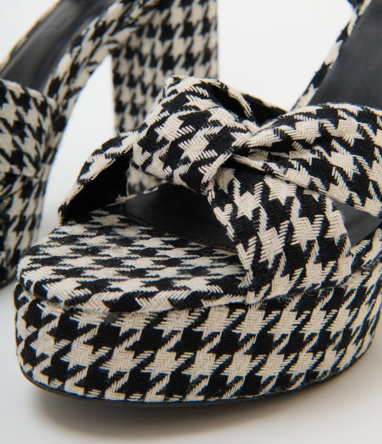 Black & White Houndstooth Platform Heels