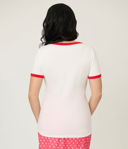 Disney Mickey & Friends Collection by Unique Vintage Bestie Vibes Unisex Ringer Graphic Tee