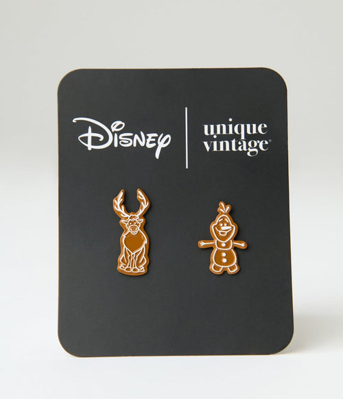 Disney's Frozen Collection by Unique Vintage Sven & Olaf Cookie Enamel Pin