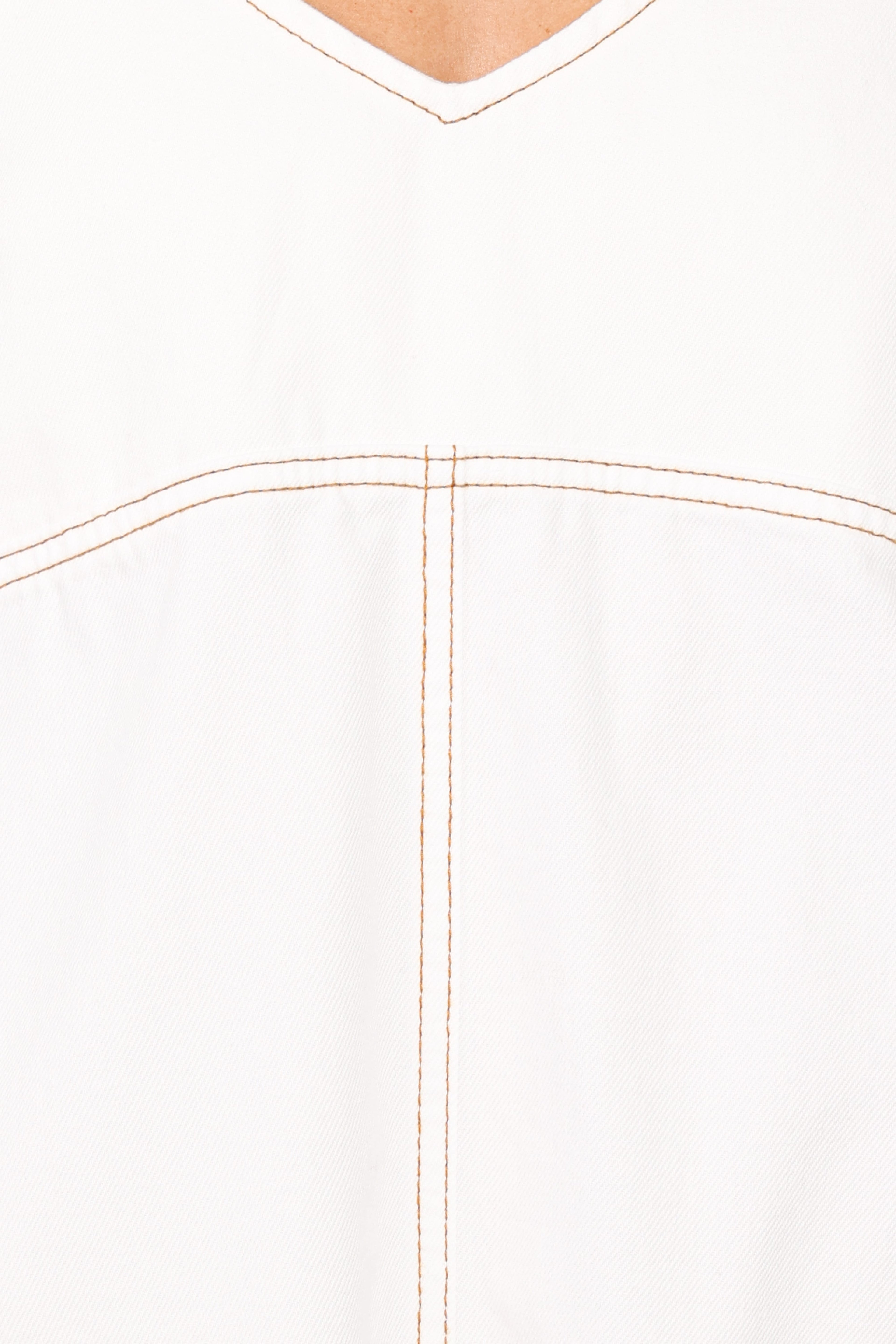 Kinley Mini Dress - White Denim