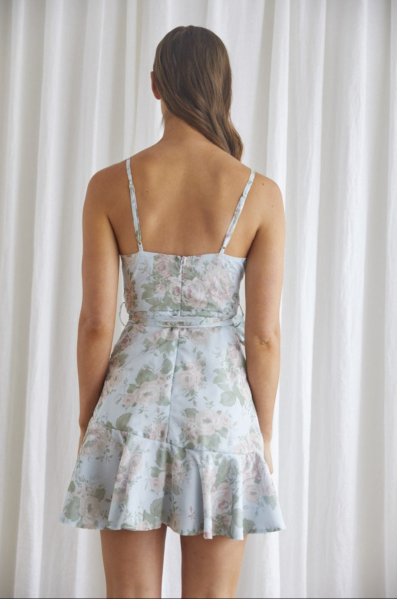Floral Ruffled Cami Mini Dress