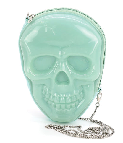 Glows in the Dark Skull Head Crossbody Bag