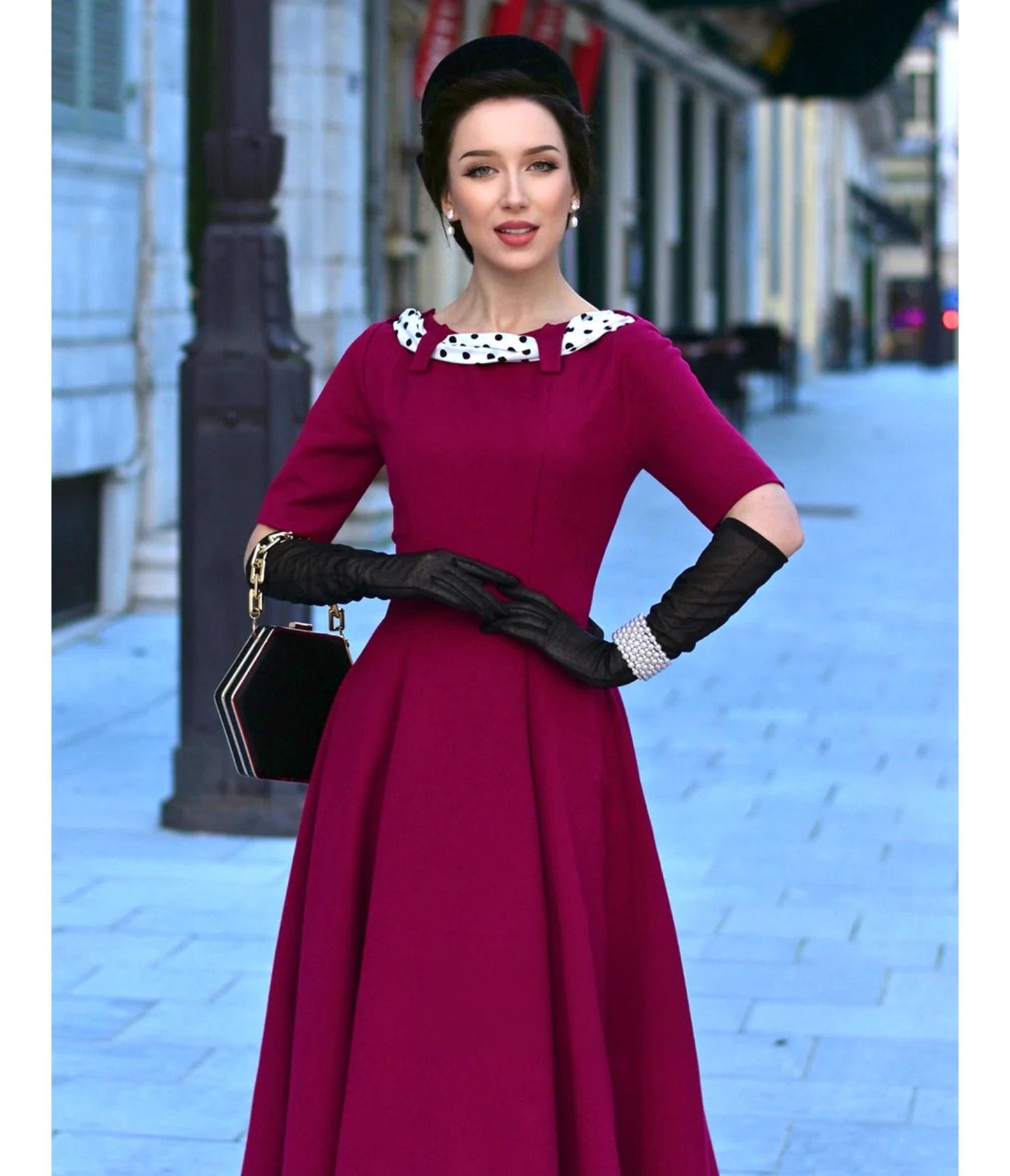 Heart My Closet Fuchsia Lucy Swing Dress