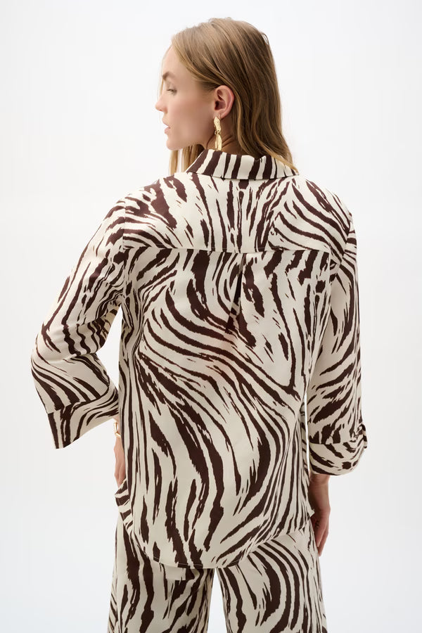 Joseph Ribkoff Animal Print Button Shirt