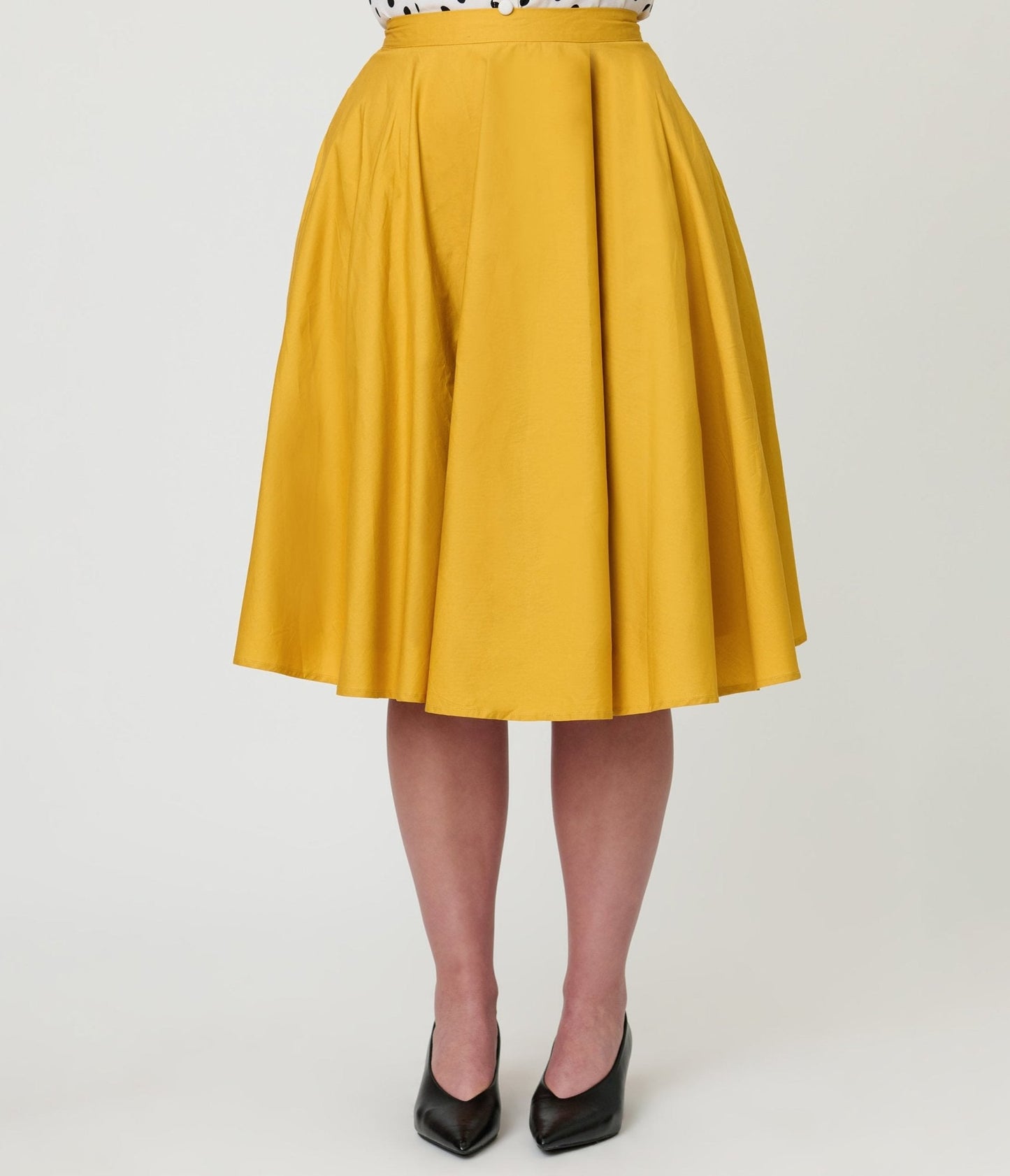 Magnolia Place Mustard Sally Swing Skirt