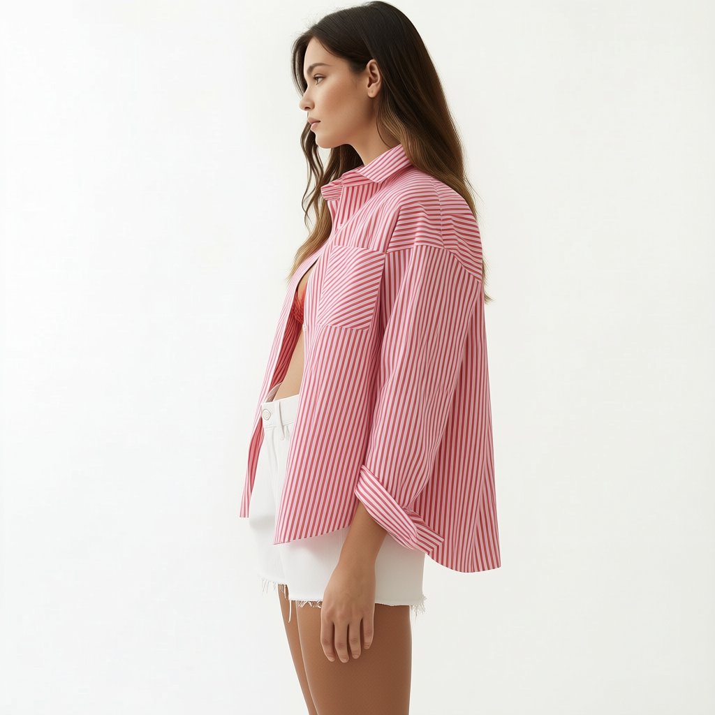 Gracey Oversized Seersucker Shirt
