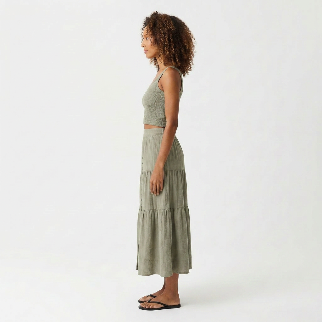 Lana Button-Through Skirt