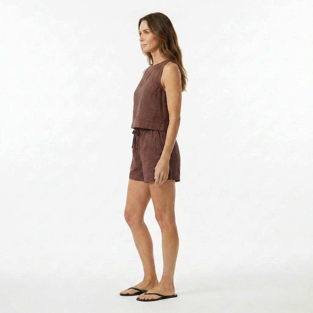 Linen Drawstring Short