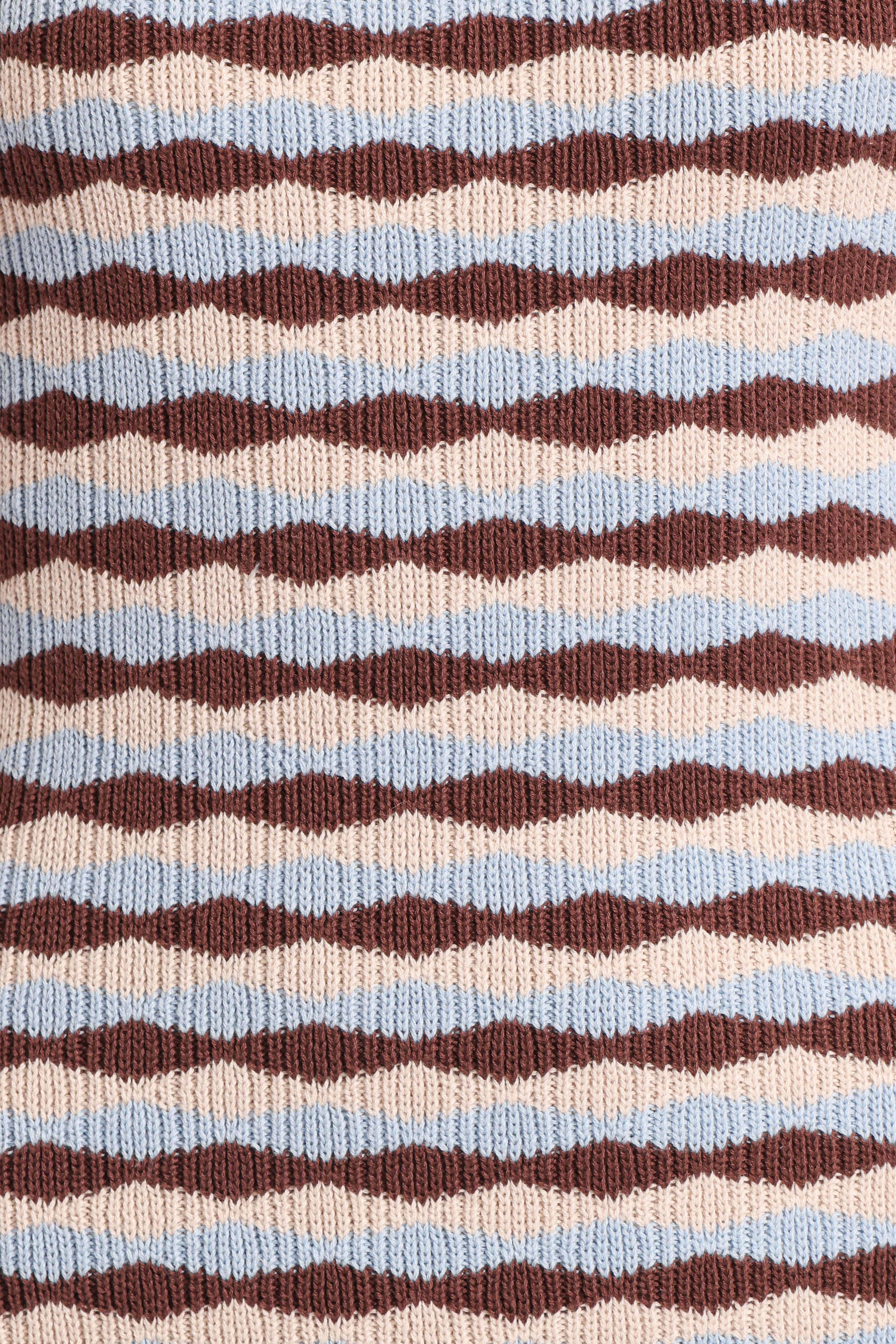 Elfrida Knit Mini Dress - Blue/Brown