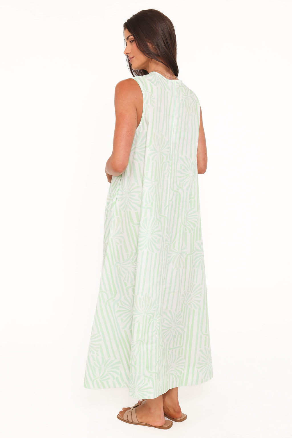 Laurita Maxi Dress - Jade Painted Stripe