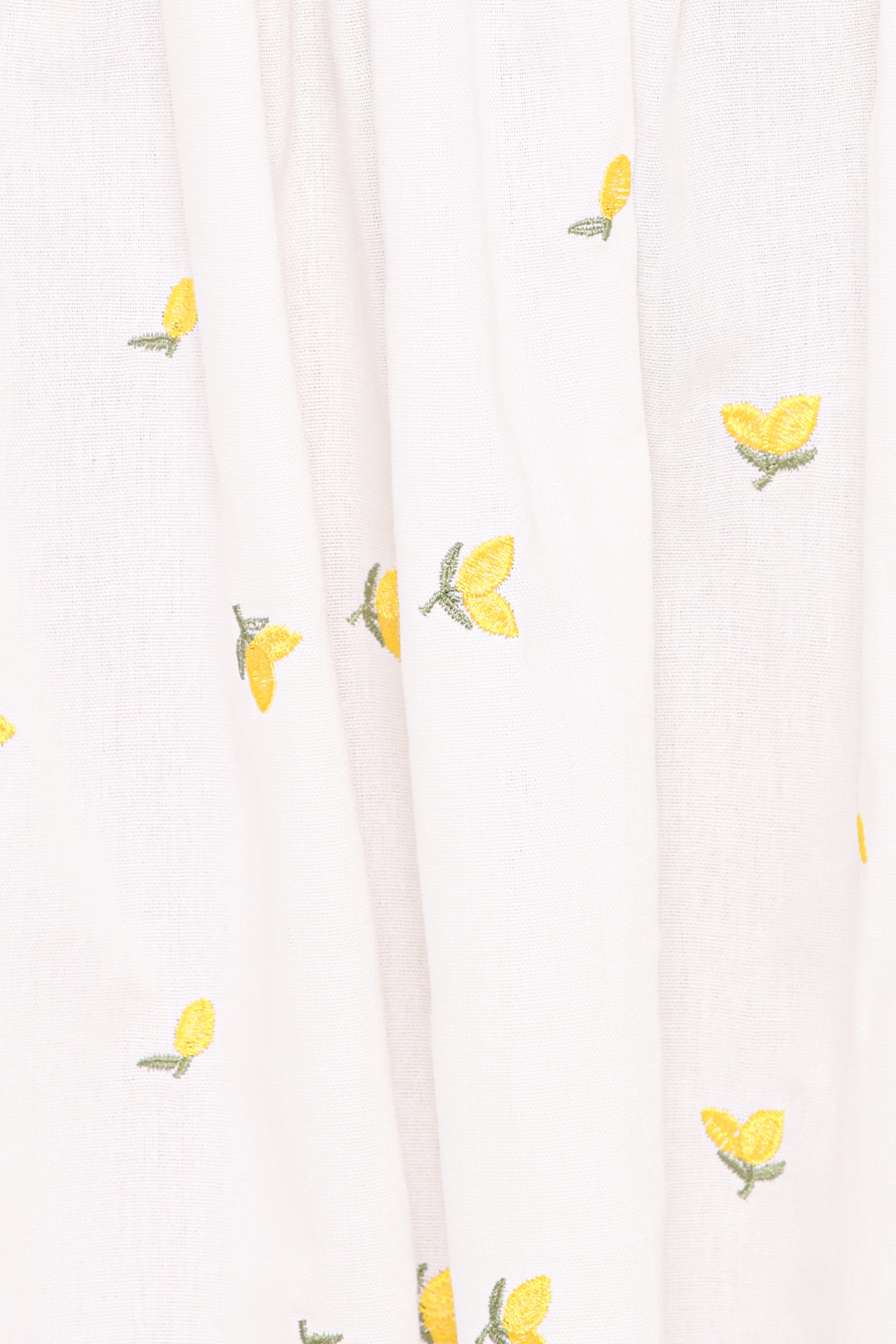 Madeline Mini Dress - Embroidered Lemons