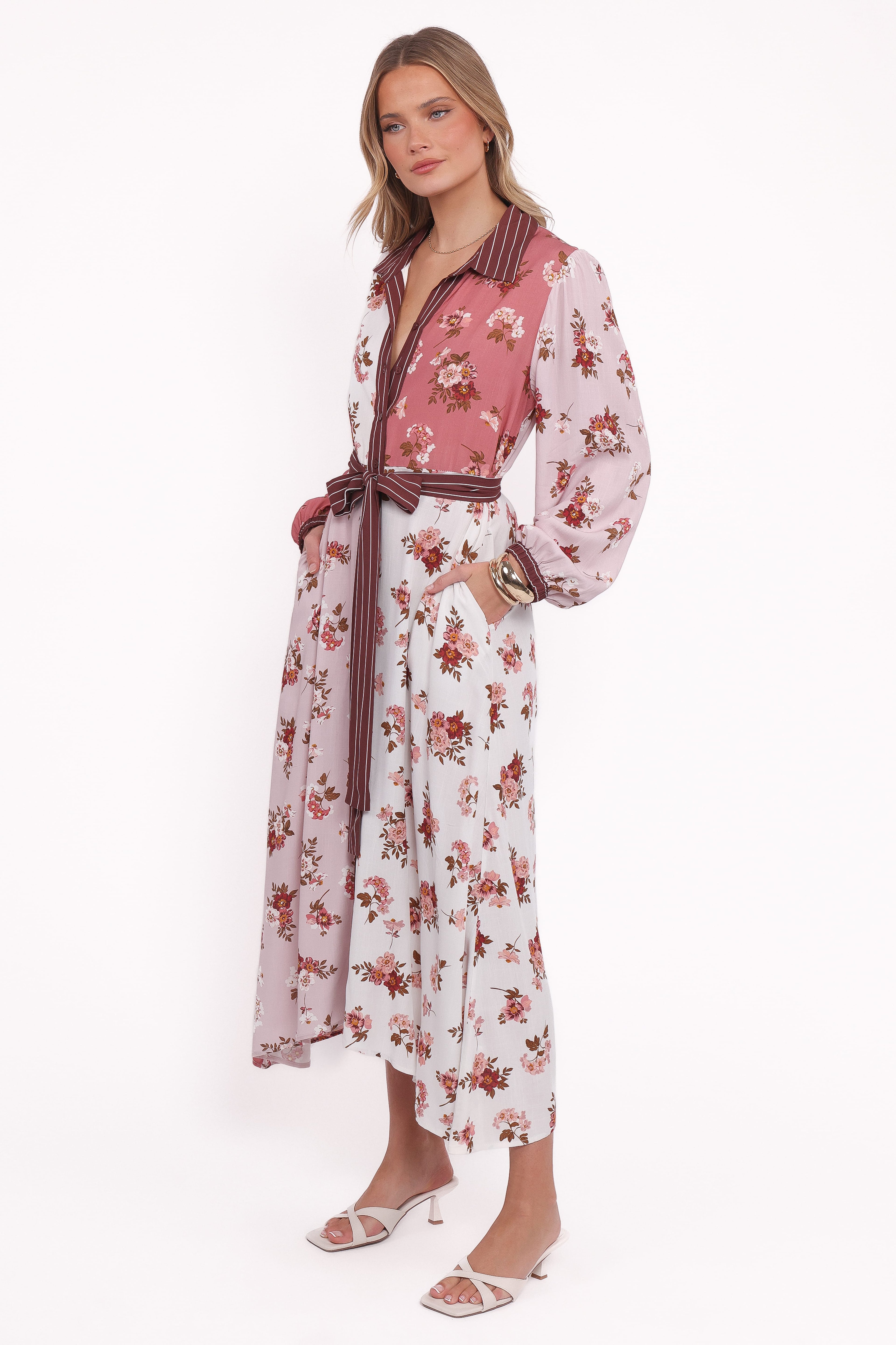 Maiden Long Sleeve Midi Dress - First Blush