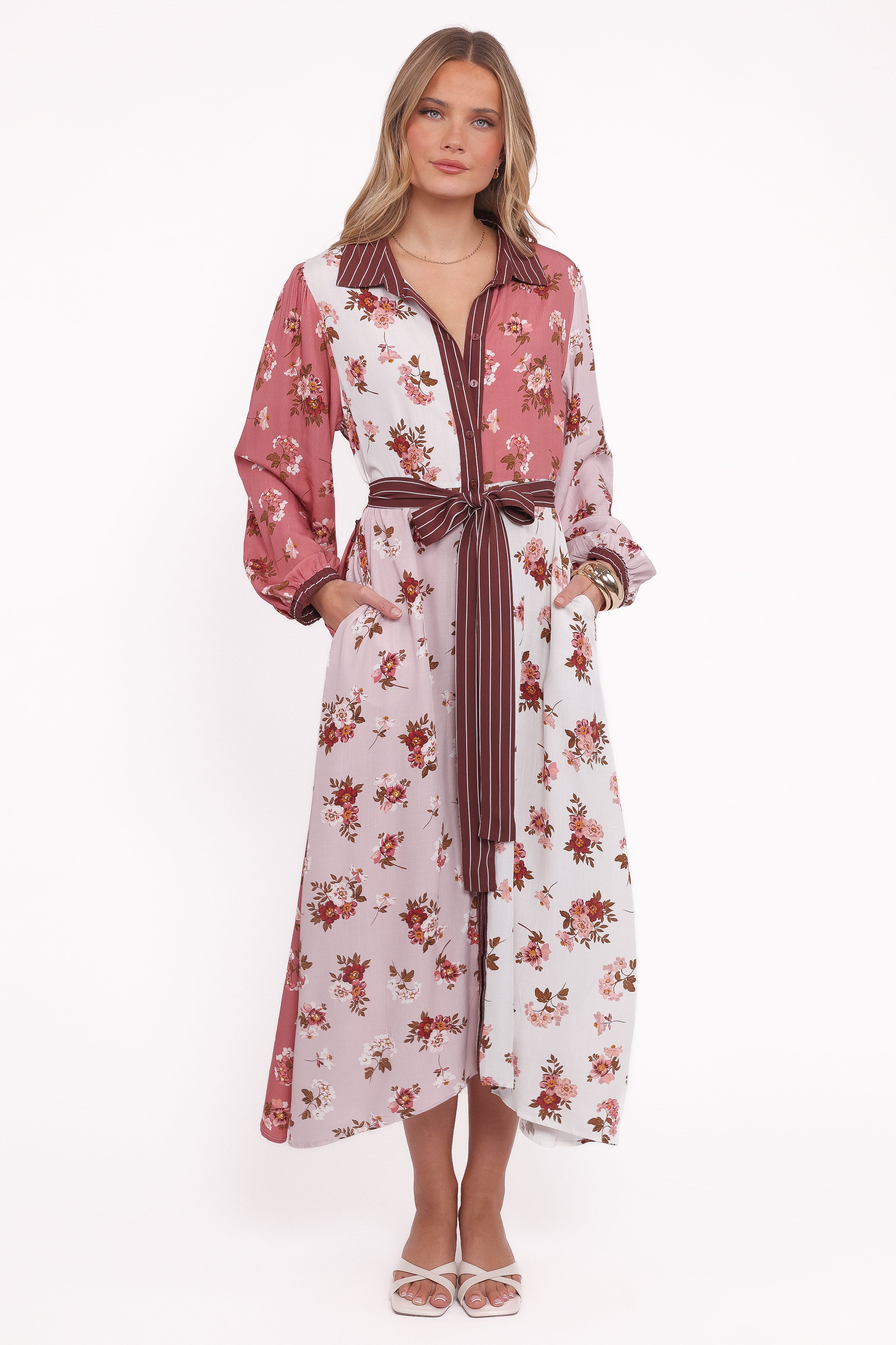 Maiden Long Sleeve Midi Dress - First Blush